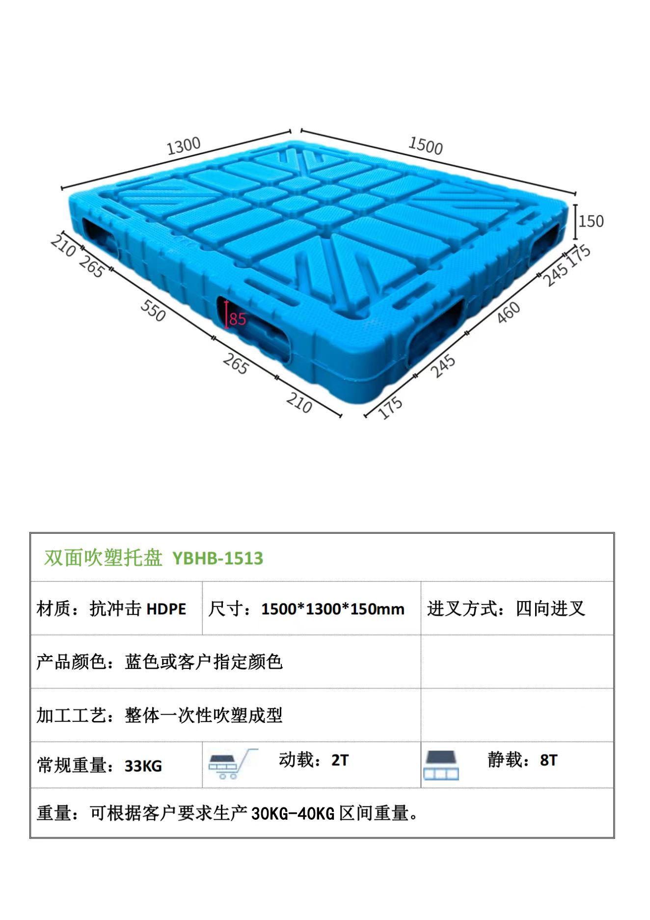 雙面吹塑托盤雙向進叉托盤的應(yīng)用分析